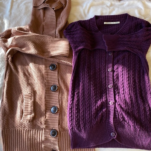 Two Sweaters from Nordstrom- Hoodie and Cardigan - Picture 1 of 6
